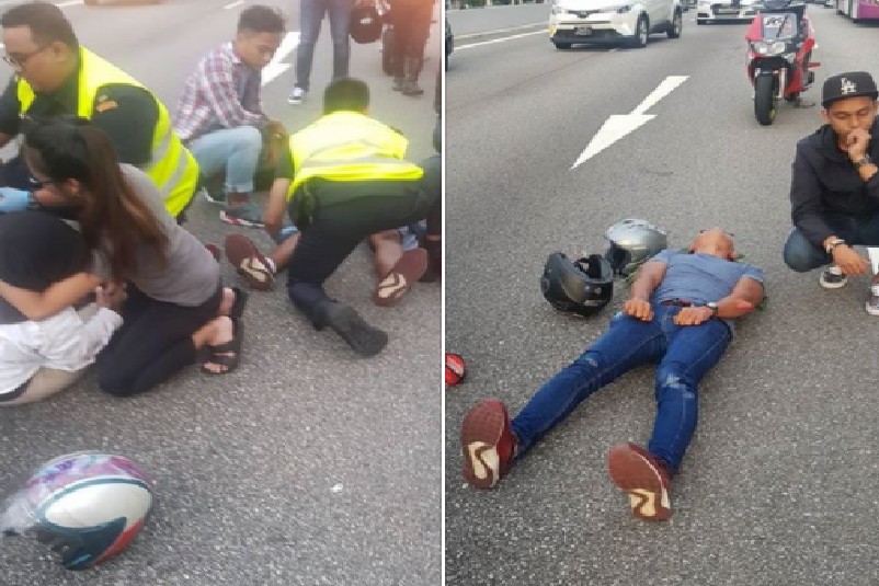 APPEALING FOR WITNESS, EVO HITS MOTOR AND RAN OFF