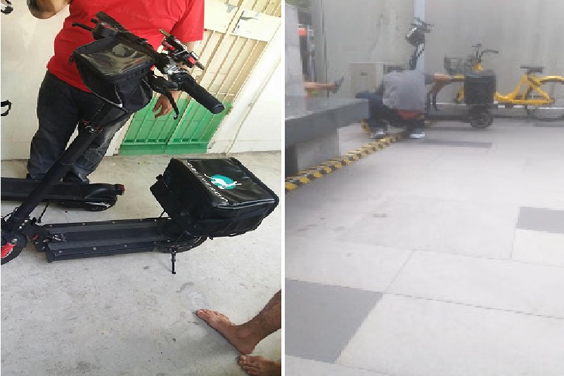 GUY STEAL E-SCOOTER IN BROAD DAYLIGHT. HELP SHARE TO FIND! (VIDEO)