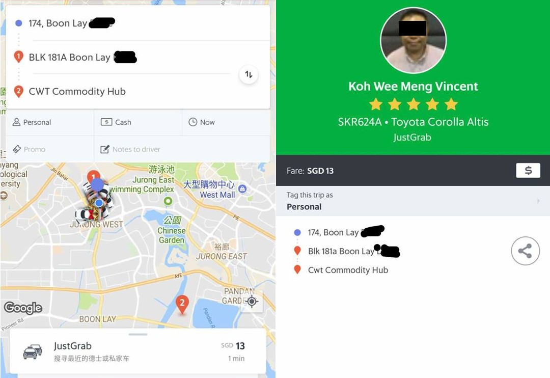 GRAB DRIVER CURSE AND SWEAR AT PASSENGER @ JURONG WEST