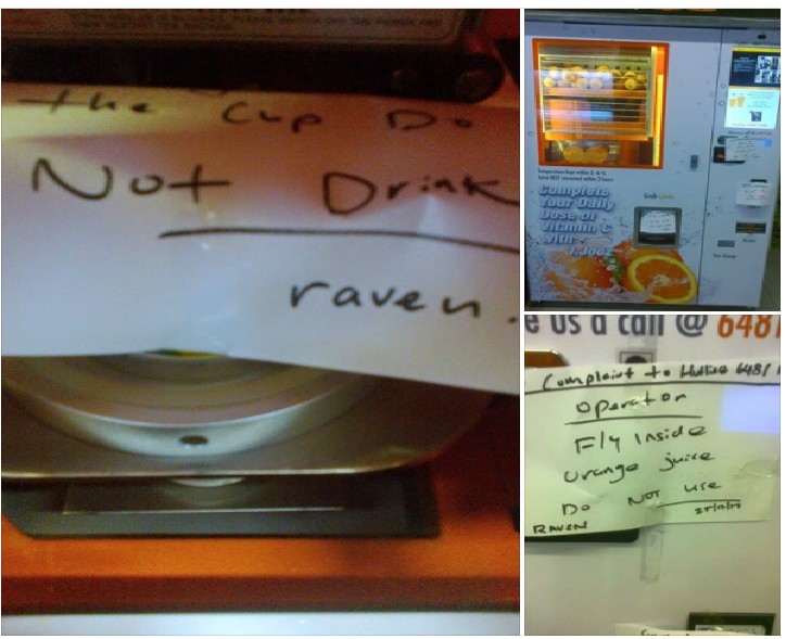 NETIZEN CLAIMS HE SPOTTED A FLY SEALED WITHIN ORANGE JUICE CUP FROM A VENDING MACHINE!
