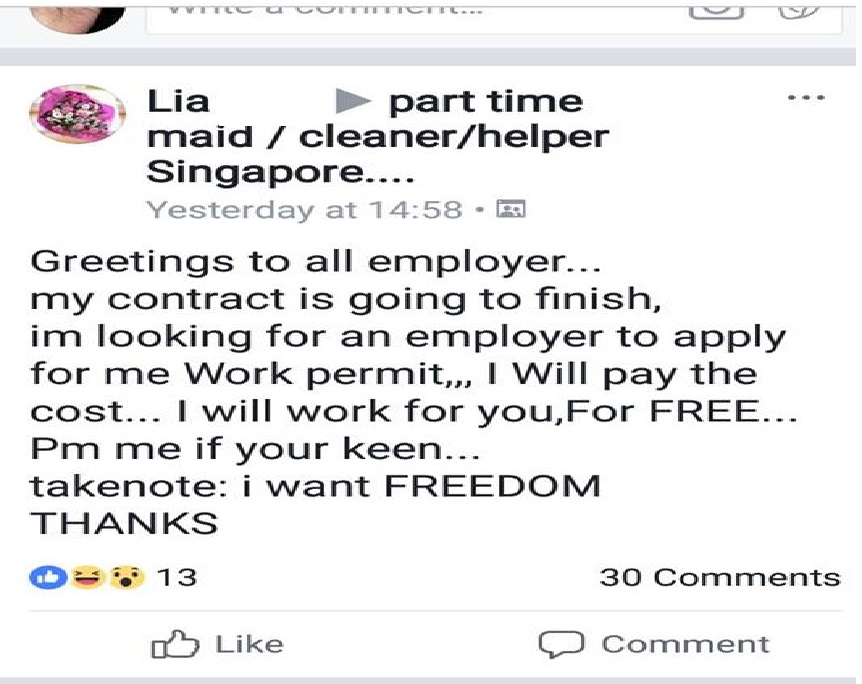 MAID TOOK HER APPEAL OF “FREEDOM” TO SOCIAL MEDIA!! WAH SO GARANG ARH?