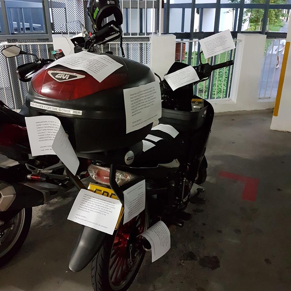 VANDALISED WITH PAPER AT MULTISTORY CARPARK WONDER THE RIDER DONE TO DESERVE IT?