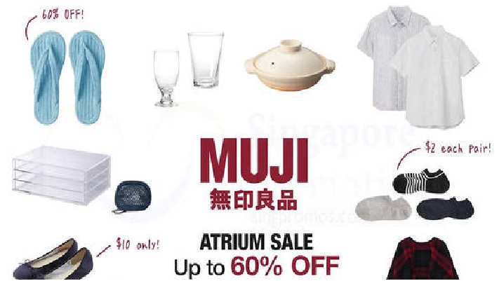 Up to 60% OFF atrium sale at ION Orchard! From 27 Dec 2017 – 2 Jan 2018 :MUJI