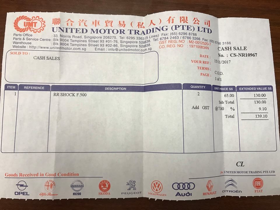 CAR SHOP SOLD FAULTY PARTS BUT DONT DO REFUND.