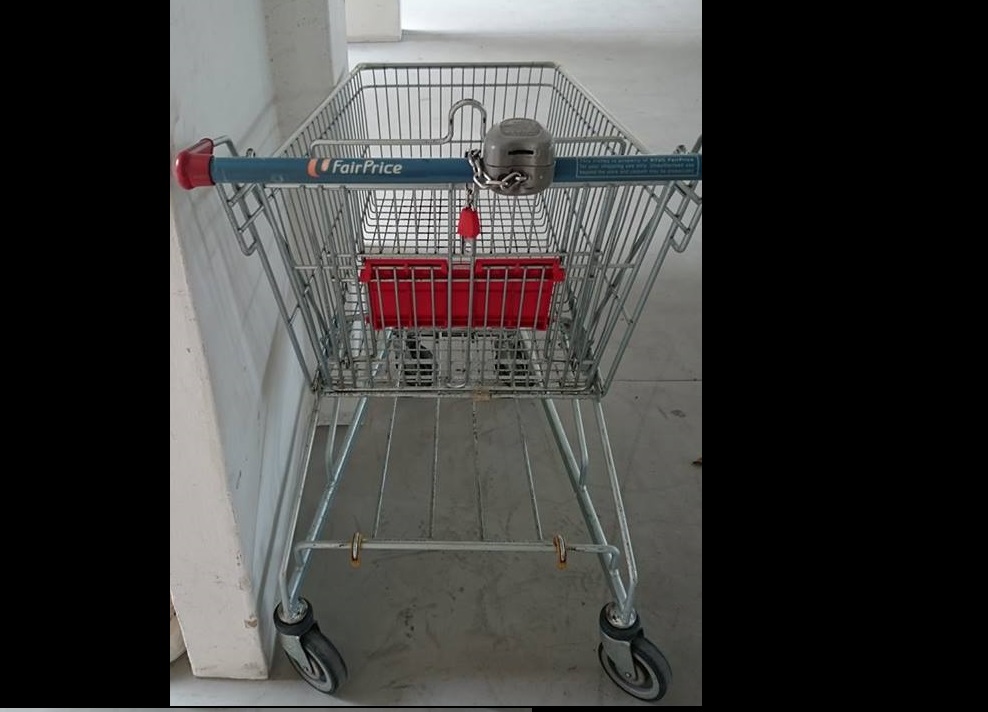 NTUC TROLLEY IS FOUND ABANDON AT TAMPINES ST 84! SHOULD ENFORCEMENT ACTION BE TAKEN?