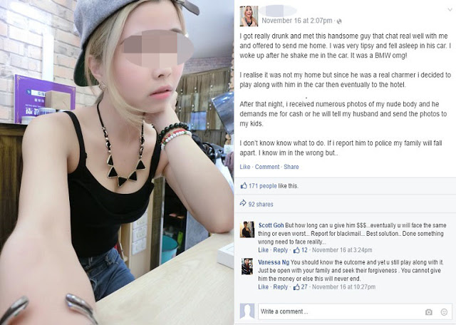 CHEATING SG WIFE GET BLACKMAIL BY HANDSOME GUY SHE MET AT THE CLUB!