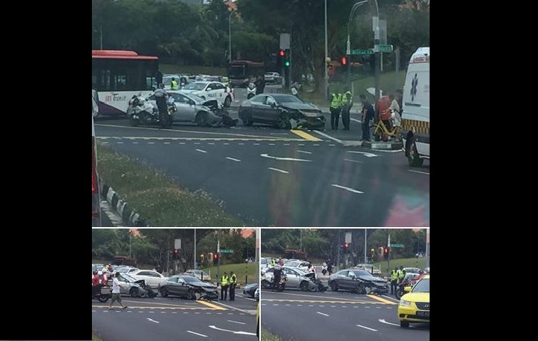SERIOUS ACCIDENT BETWEEN TWO CARS AT THE JUNCTION OF BISHAN RD AT BISHAN ST 14!