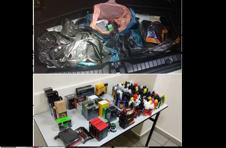 VAPE AND E-CIGARETTES WAS FOUND IN SPARE TYRE COMPARTMENT AT A CAR ARRIVING IN WOODLANDS CHECKPOINT!