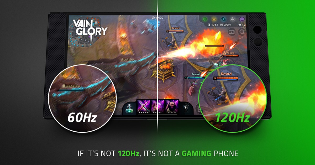 WITH 120Hz ULTRAMOTION DISPLAY RAZER IS POISED TO TRUE BLUE GAMING PHONE!!
