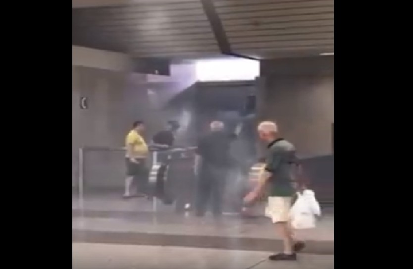 SMOKE COMING OUT OF AMK MRT ESCALATOR! (VIDEO)