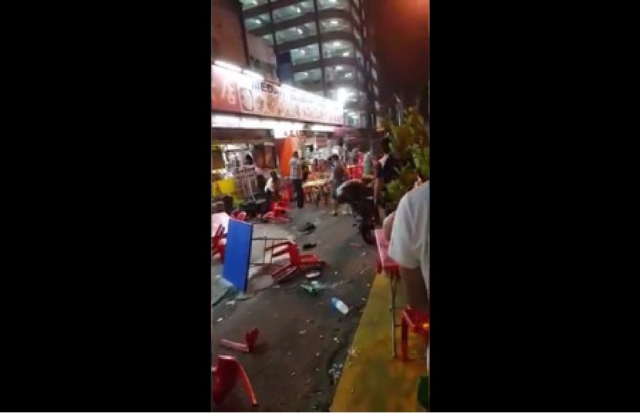 EATERY TRASHED AFTER GROUPS OF MAN BRAWL. CHAIRS AND TABLES FLY! (VIDEO)