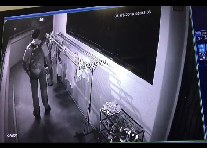 BRA THIEF NOT SCARE. BACK IN ACTION AFTER WARNING FROM POLICE