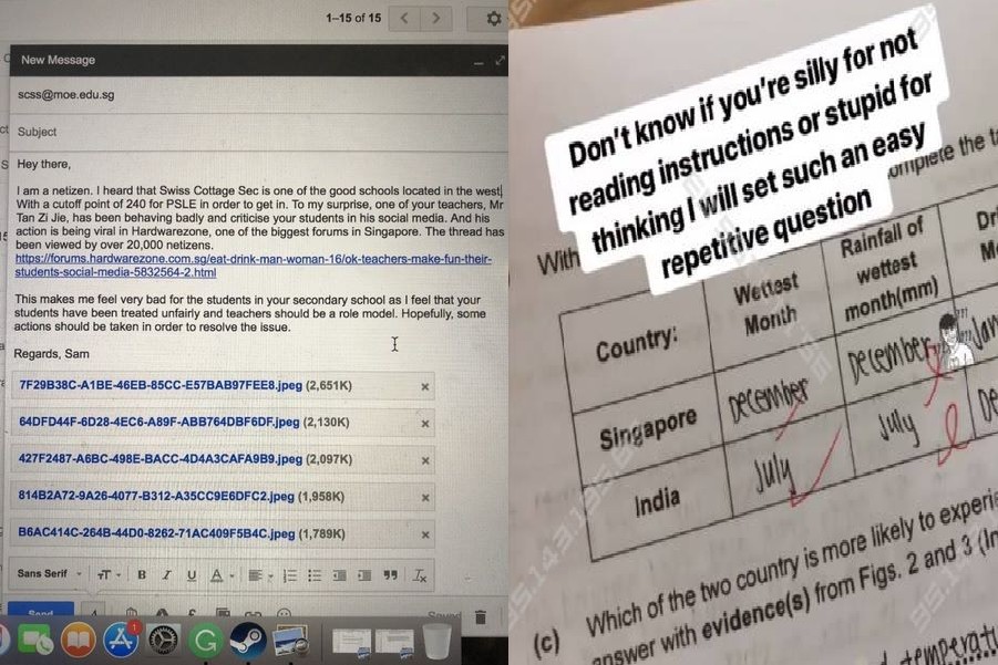 SWISS COTTAGE TEACHER MAKES FUN OF STUDENTS ON SOCIAL MEDIA