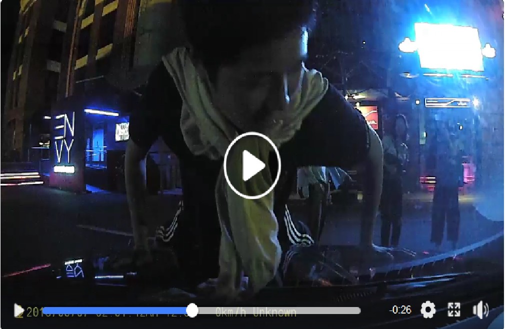 YET ANOTHER ONE JUMPS ON CAR AT POWER HOUSE (VIDEO)