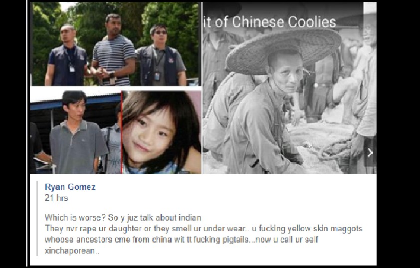 RACIST GUY MADE COMMENTS AFTER THE SLASHING INCIDENT