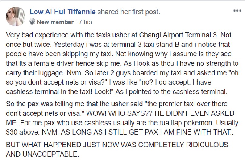 TAXI USHERS AT CHANGI AIRPORT SHOUTING “YOU STUPID!! STUPID!