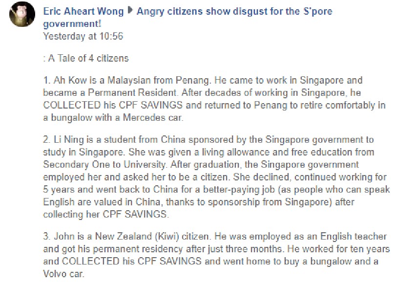 NETIZEN SHARES THE STORY OF 4 CITIZENS. 3 FT 1 SG