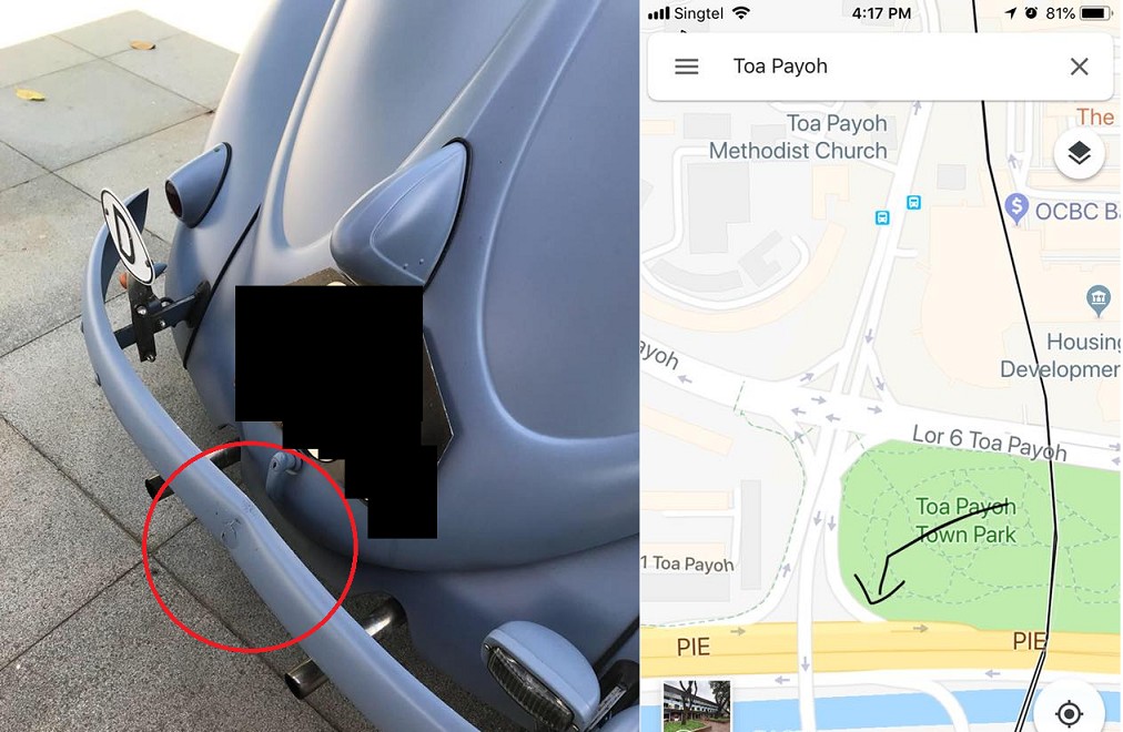 HIT & RUN AT TOA PAYOH. PLEASE SHARE!