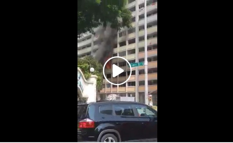 FIRE ALONG SIMEI ROAD BLK 164, 150 EVACUATED!