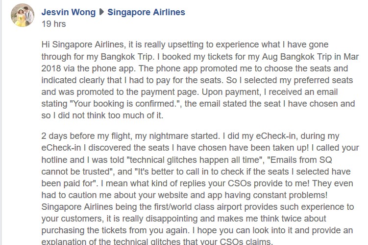 SIA MOBILE APP RELIABLE? CONFIRMED BY CUSTOMER SERVICE