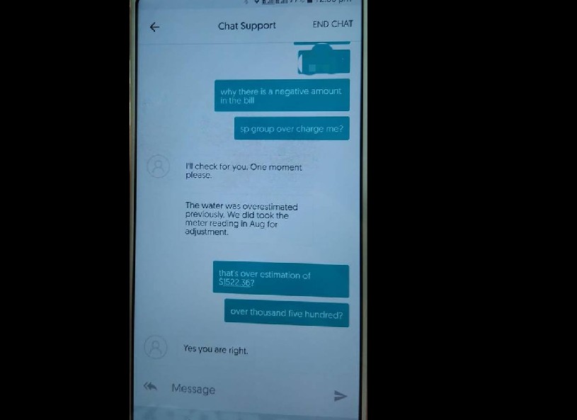 SP WATER BILL ESTIMATED AMOUNT “$1522.36” WTH…