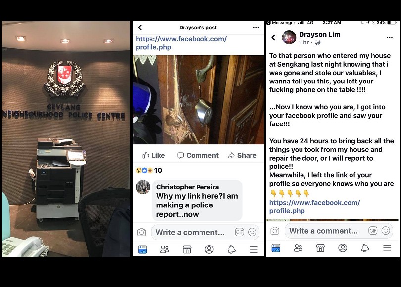 MAN ACCUES OF HOUSE BREAKING. AT GEYLANG?