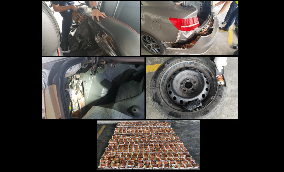 CHEWING TOBACCO FOUND HIDDEN INSIDE CAR AT CUSTOMS!