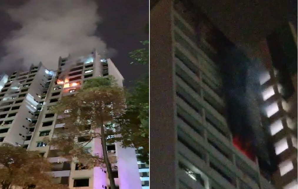 FIRE AT 78 INDUS ROAD HDB LAST NIGHT!