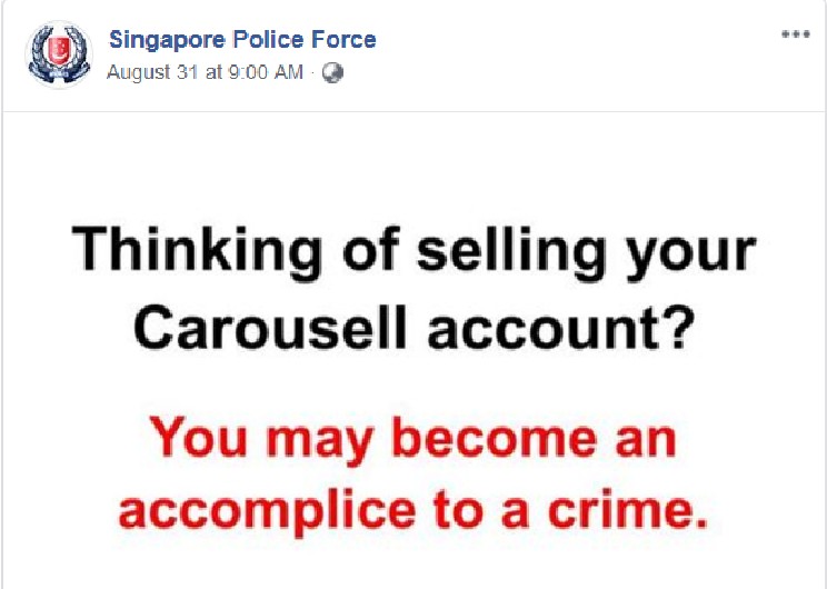 CRIMINALS OFFER TO BUY CAROUSELL AND BANK ACCOUNTS