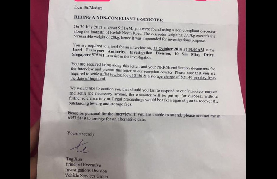 WOMAN TOLD TO PAY $1647 STORAGE FEE. AFTER E-SCOOTER CONFISCATED