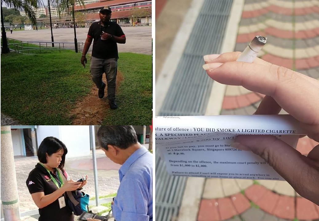 NEA OFFICERS FINE ME FOR HOLDING A NON LIT CIGARETTE