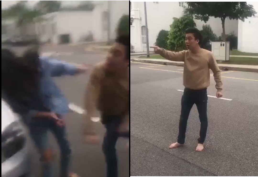 SG GUY BEATS THAI GIRL BECAUSE OF GF’S STARING ACCIDENT