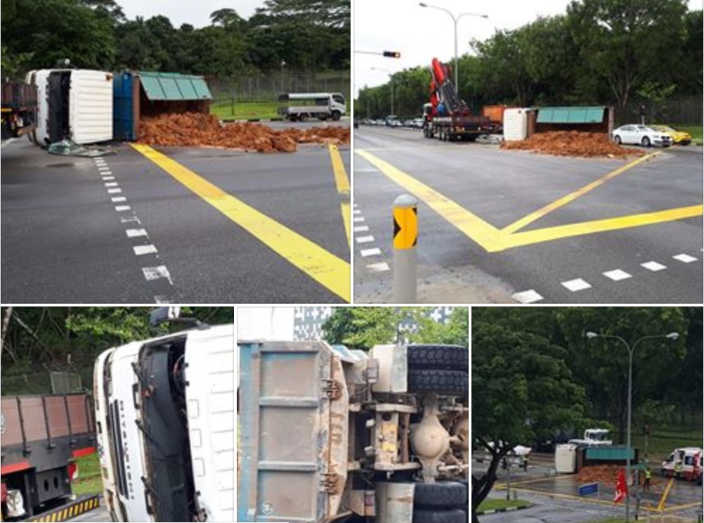 MAJOR JAM AFTER TRUCK TOPPLES AT WOODLANDS AVE 12