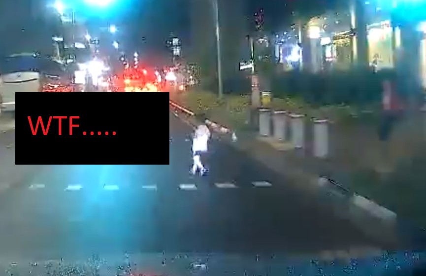 KID ALMOST GET KNOCKED DOWN ON THE ROAD. PARENT DREAM?