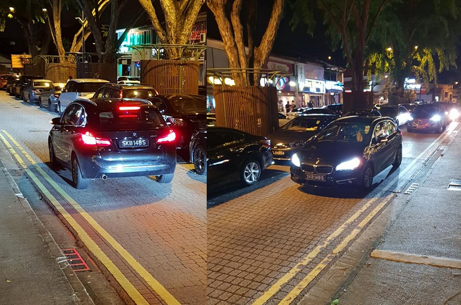 BMW STOPS ON ROAD AND JAM UP 20 CARS @ SERANGOON