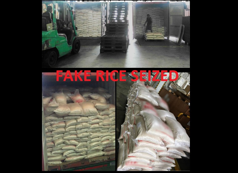 CUSTOM OFFICER SEIZED 5000 BAGS OF COUNTERFEIT RICE!!!