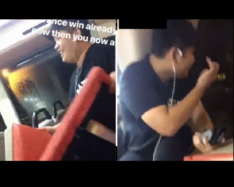 PUNK VANDALISE AND REMOVE BUS SEAT LIKE HIS SOME HERO
