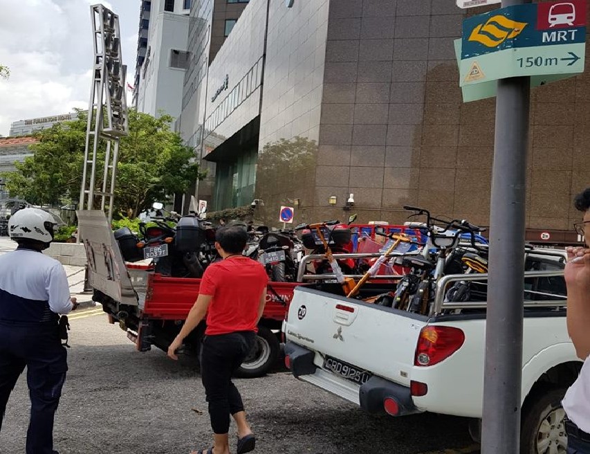 BICYCLES GOT TOLLED AWAY AT STANDARD CHARTERED BUILDING