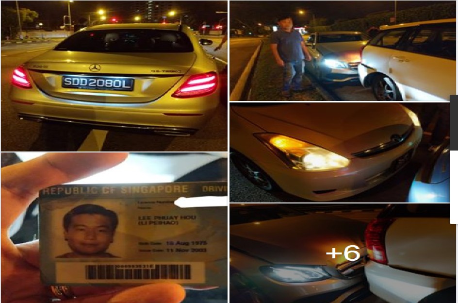 MERCEDES DRINK DRIVE ACCIDENT THEN SPEEDS OFF