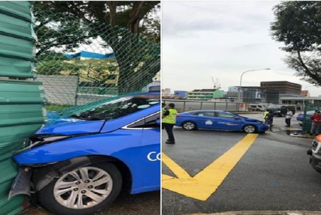 ACCIDENT AT WELD RD 2 TAXI DAMAGED. AMBULANCE ON SCENE