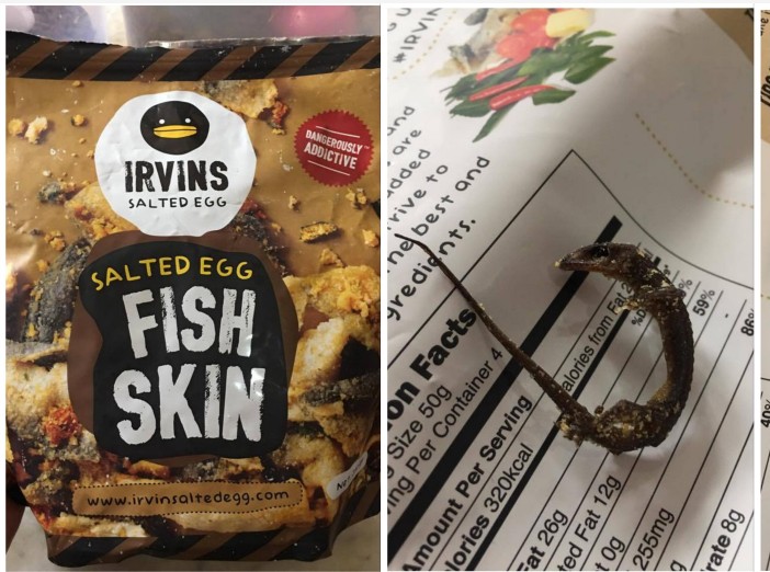 NETIZEN FOUND LIZARD IN IRVIN’S SALTED EGG SNACK