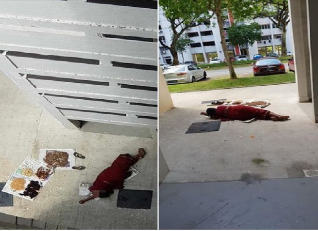 WOMAN APPEARS TO SUICIDE TURNS OUT DRYING HER FOOD