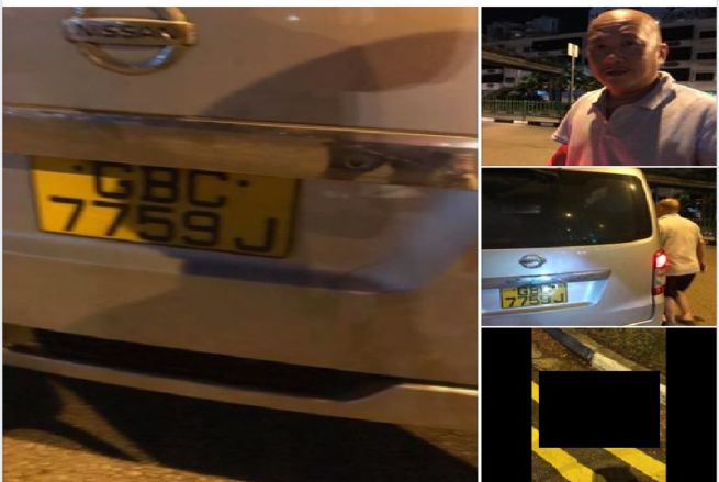 VAN DRIVER JAMS BRAKE TO LET CYCLIST FALLS DOWN.