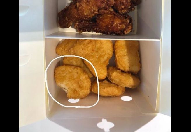 NETIZEN FOUND NUGGETS ALREADY GOT BITE MARKS!