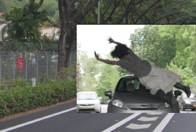 WIFE JUMPS OUT OF CAR AFTER QUARRELING WITH HUSBAND ALONG PIE