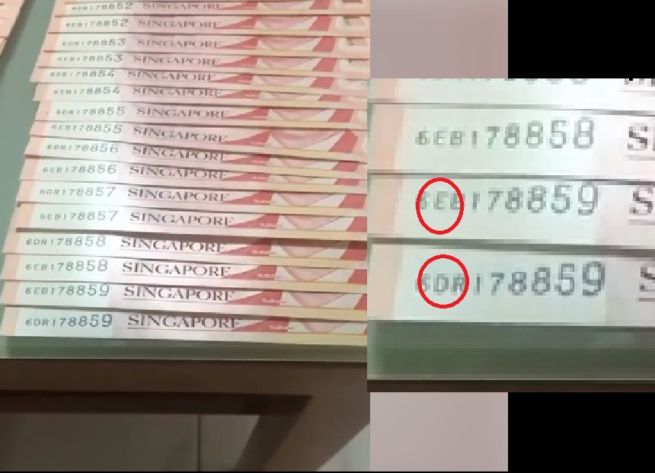 GUY CLAIMS HE GOT NEW NOTES WITH SAME SERIAL NUMBER. BUT….