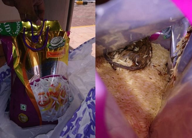 DEAD RAT FOUND IN BASMATI RICE FROM SHENG SIONG. BEDOK!!