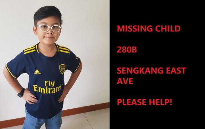 MISSING CHILD – 280B SENKANG EAST AVENUE