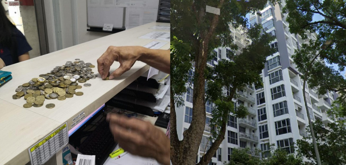 WOMANS CAR CLAMPED AT YISHUN CONDO. SHE PAY WITH COINS 1