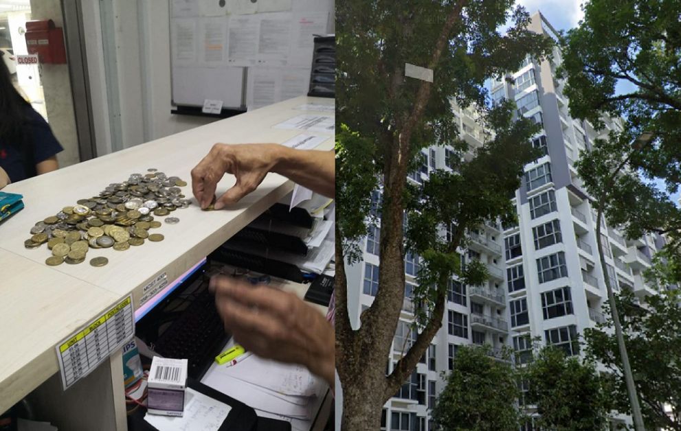 WOMANS CAR CLAMPED AT YISHUN CONDO. SHE PAY WITH COINS